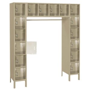 16 Door ClearSight Locker with Coat Storage